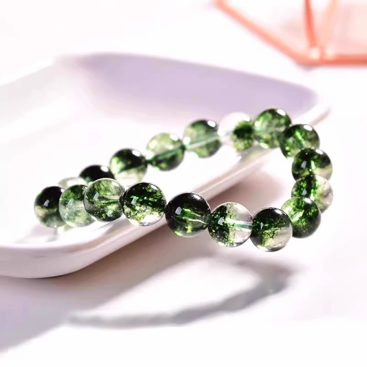 Natural Green Ghost Bracelet