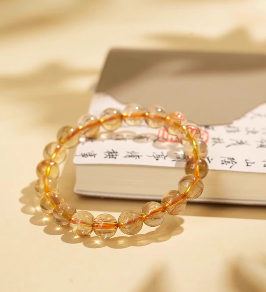 Gold wire citrine bracelet