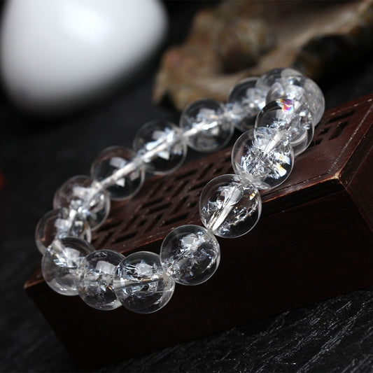 Serene Flegance-Natural white round bead bracelet